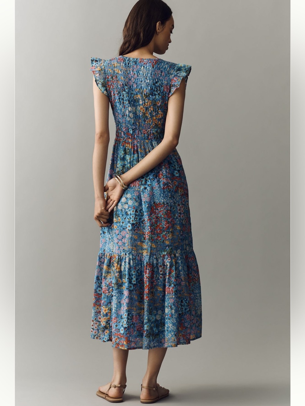 Anthropologie Peregrine V-Neck Midi Dress NWT - Picture 2 of 8